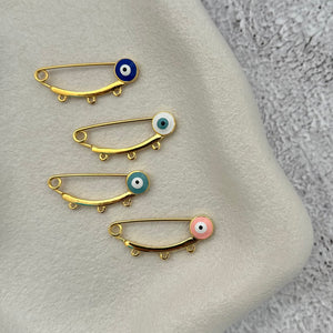 3 Loop Evil Eye Pin