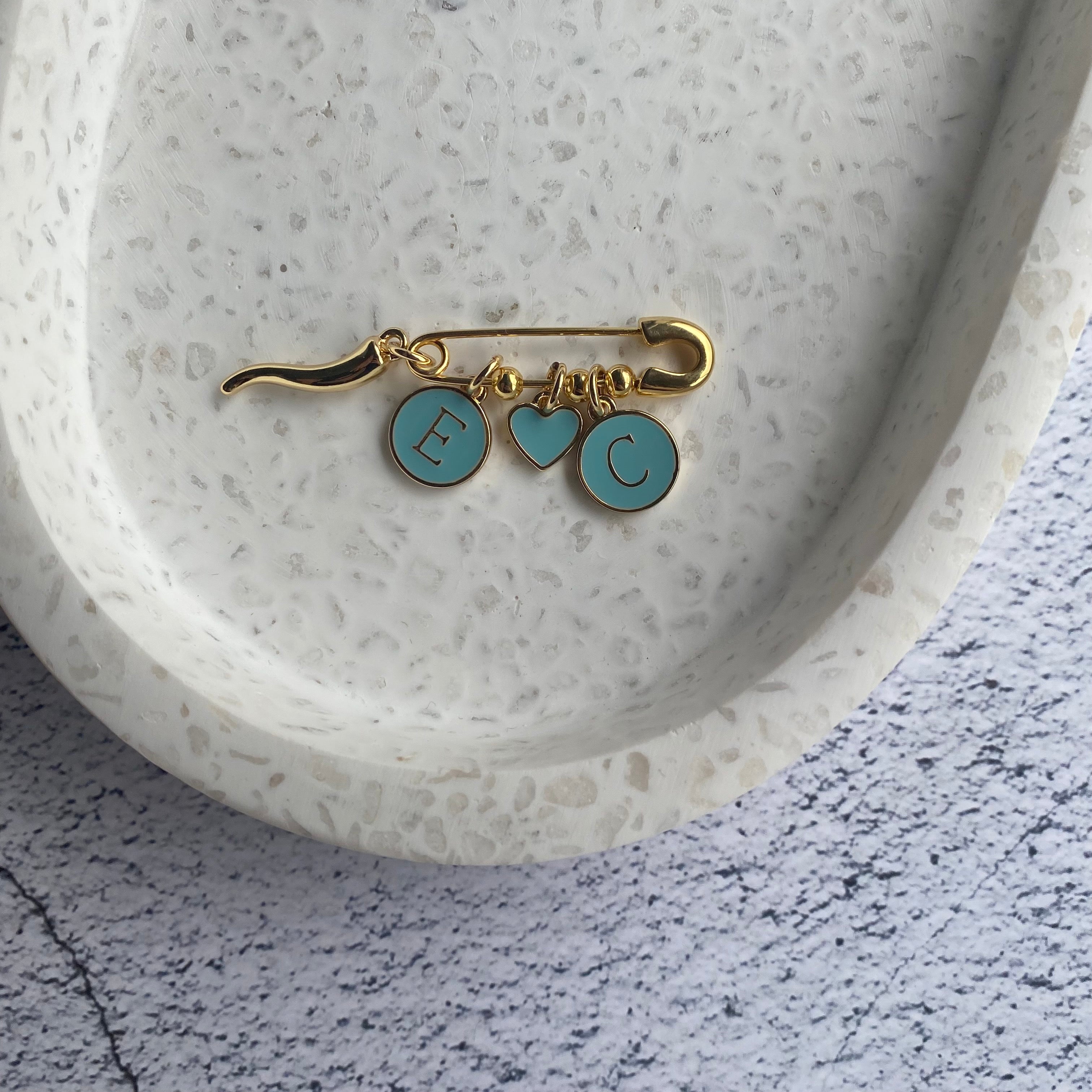 Something Blue Cornicello Pin
