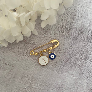 Initial Evil Eye Pin